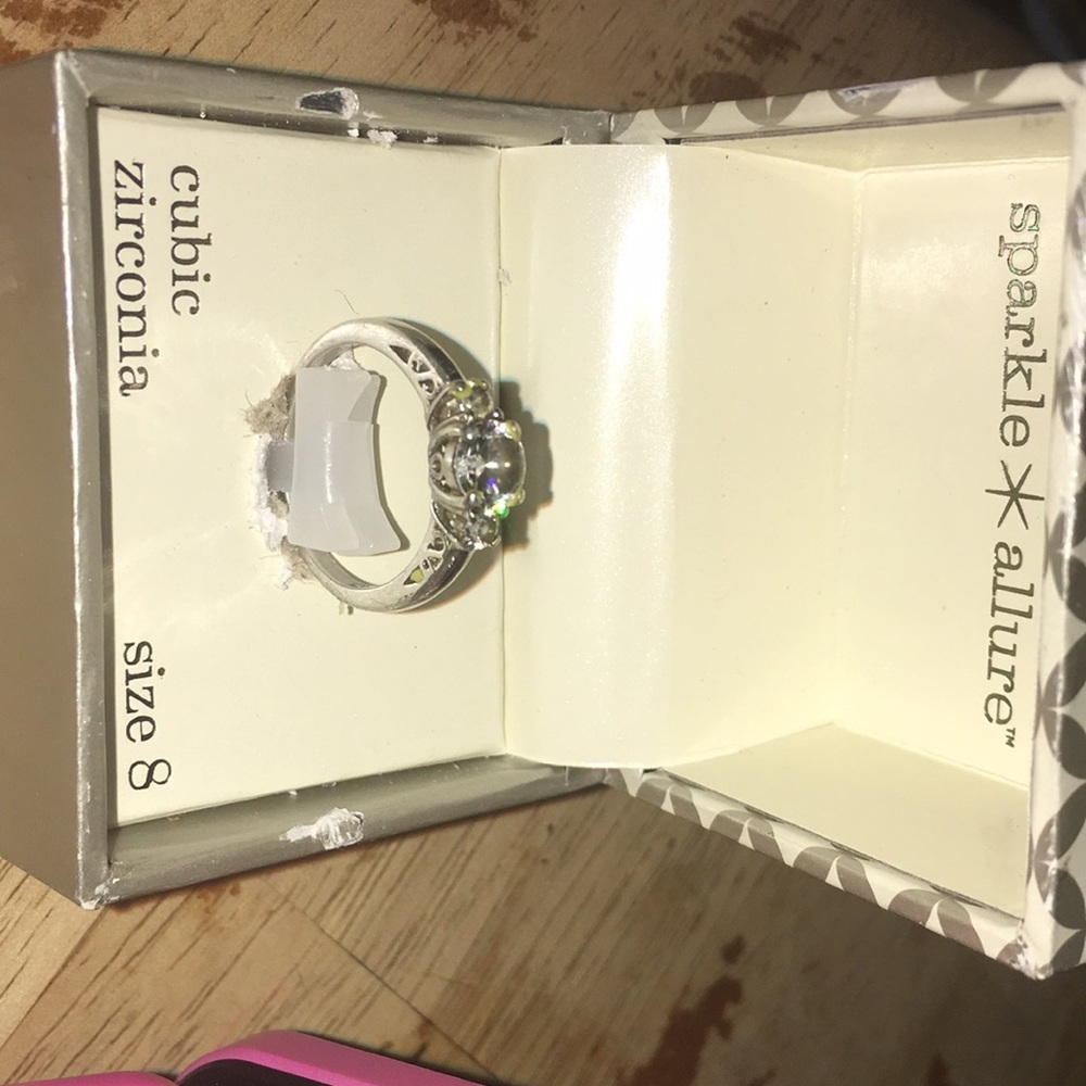 Sterling silver ring real diamond